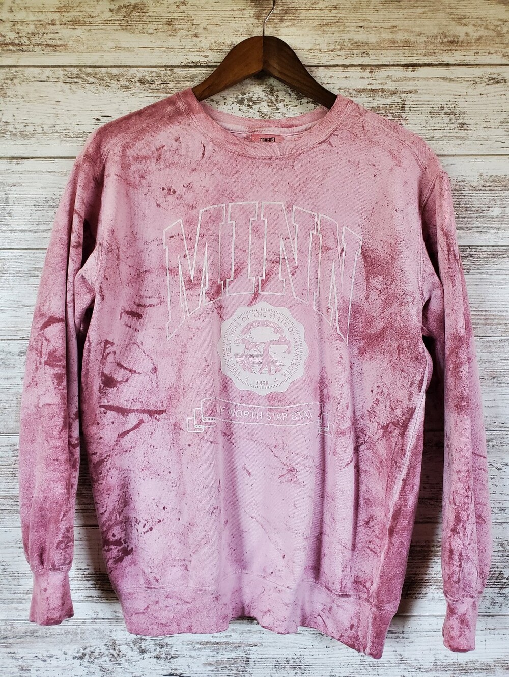 VTG Minnesota Comfort Colors Color Blast Crewneck Sweatshirt North Star